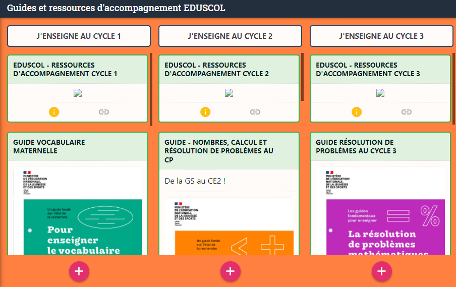 Les guides et ressources d’accompagnement